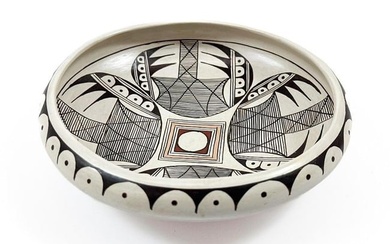 Sylvia Naha (Hopi-Tewa, 1951-1999) Pottery Bowl, Feather Woman