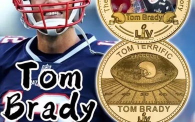 TOM BRADY Gold Clad Coin Collection with Box & COA