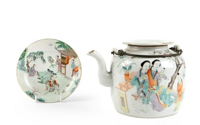 TWO FAMILLE ROSE 'LADY' WARES QING DYNASTY, 18TH-19TH