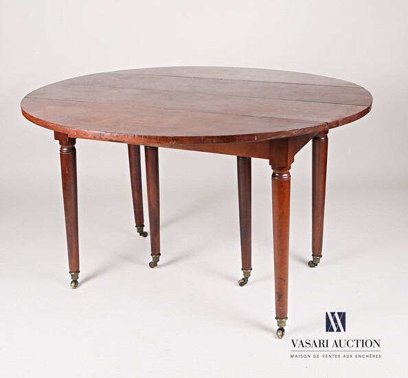Table de salle à manger à volets en acajou,... - Lot 149 - Vasari Auction