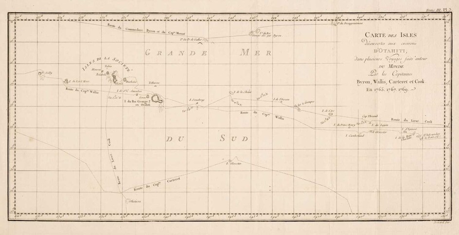 Tahiti. Cook (James), Carte de L'Isle D'Otahiti par le Lieutenant J. Cook, 1774