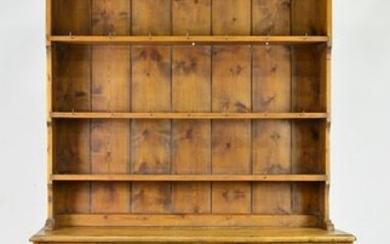 Tall Edwardian Pine Plate Rack Dresser