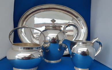 Tea service (4) - .835 silver - Dirk Aubert - Netherlands - 1950-1999