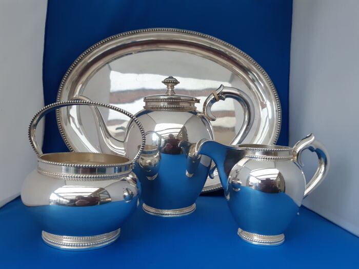 Tea service (4) - .835 silver - Dirk Aubert - Netherlands - 1950-1999