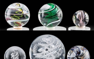 Teign Valley Glass Studio Paperweight / Marbles