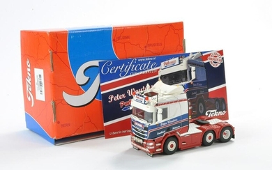 Tekno 1/50 model Truck issue comprising No. 76810 Scania in the livery of Peter Wouters. Limited