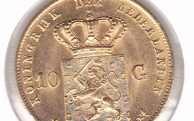 The Netherlands - 10 Gulden 1886 Willem III - Gold