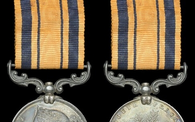The Zulu War medal awarded to Drummer J. Flannagan, 58th Foot, who...