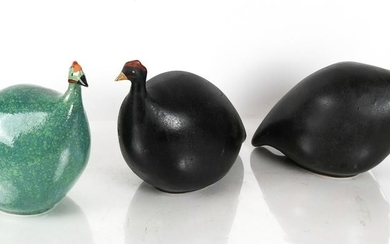 Three Ceramic Birds