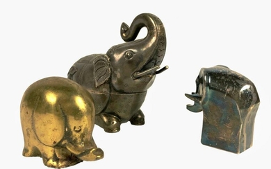 Three Collectible Elephant Figures