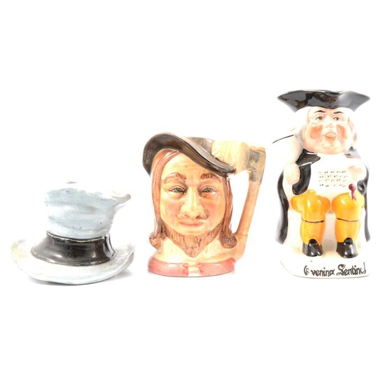 Three boxes of novelty Toby jugs, mostly 20th century