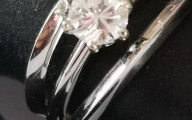 Tiffany - 950 Platinum - Ring - 0.52 ct Diamond