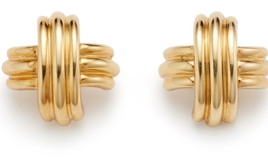 Tiffany & Co., A Pair of Gold ‘X’ Earrings