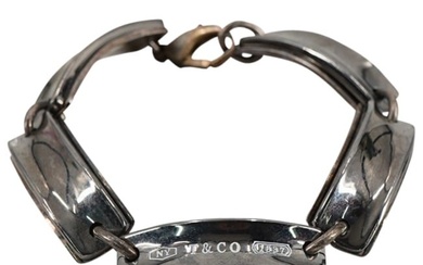 Tiffany & Co. Sterling Silver Titanium 1837 Link Bracelet
