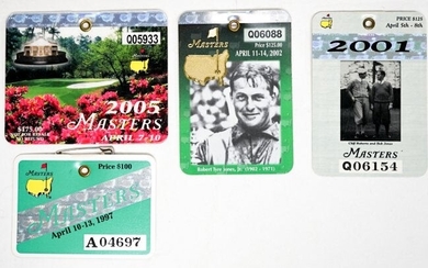 Tiger Woods Winning Years Masters Badges