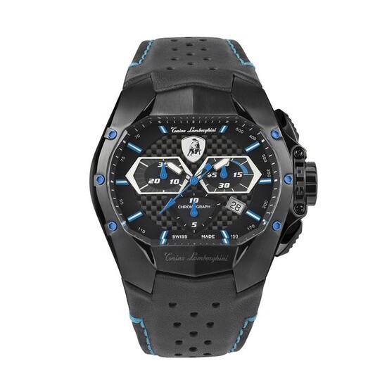 Tonino Lamborghini - GT1 Chronograph Watch Blue Carbon Swiss Made - T9GC - Men - 2011-present