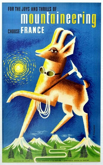 Travel Poster Mountaineering France