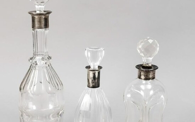 Two carafes and one Glucker bottle