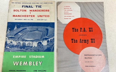 Two programmes, one the F.A. XI vs. The Army XI...