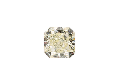 Unmounted Diamond The cut-cornered square modified brilliant-cut diamond measures...