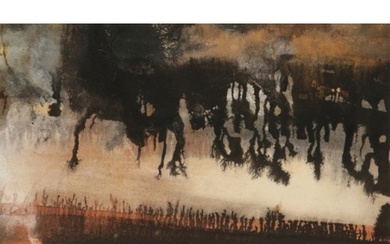 *VIRÃ N SAHAI (1933-2014) 'Evening Light' abstract composit...