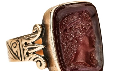 Victorian Mens Cameo Ring
