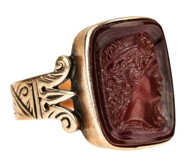 Victorian Mens Cameo Ring