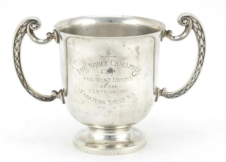 Victorian silver twin handled trophy by Mappin & Webb