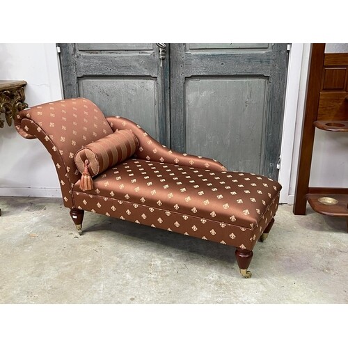 Victorian style small scale single ended chaise lounge, by S...
