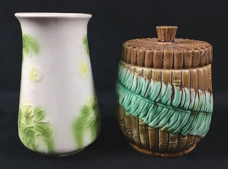 Vintage 1990s Ceramic Houseware Bamboo Jar Vase
