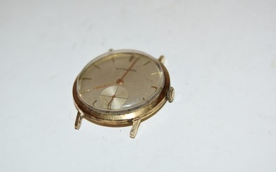 Vintage Wittnauer Mens Watch 10k Yellow Gold Filled Case Works Great!!! Has etching on back