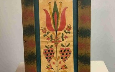 WATERCOLOR PAINTING OF LARGE TULIP AND OUTSIZED HANGING