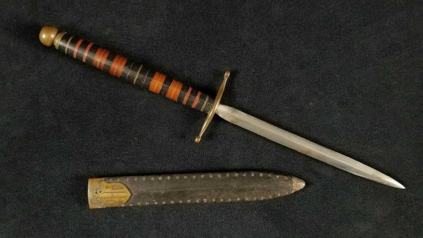 WW2 Stilleto Dagger Combat Knife with Sheath