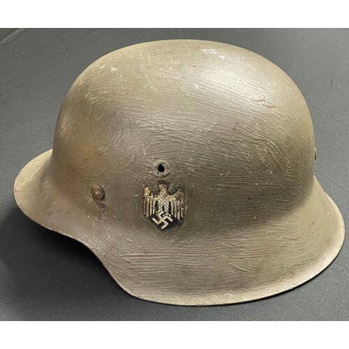 WW2 Third Reich Heer Single Decal M42 Helmet shell. Original...