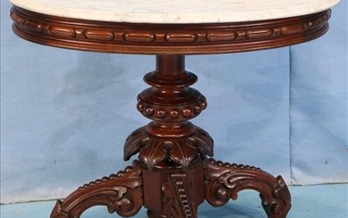 Walnut Victorian table by Thomas Brooks, New York