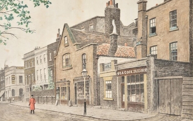 Walter Greaves (British 1846-1930), A Chelsea Pensioner outside the Kings Head