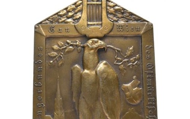Wien - Wiener Sängerbund 1888-1933, Bronze Plakette an Kette anlässlich...