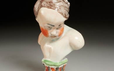 Wood & Caldwell, pearlware bust of child