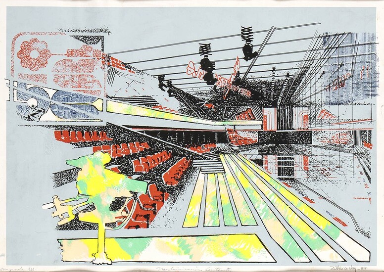 ZITKOWSKY Canale 5 Original scenography for a 1983 CANALE...