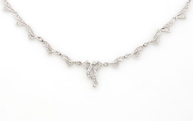 no reserve price - 18 kt. White gold - Necklace - 1.00 ct Diamonds