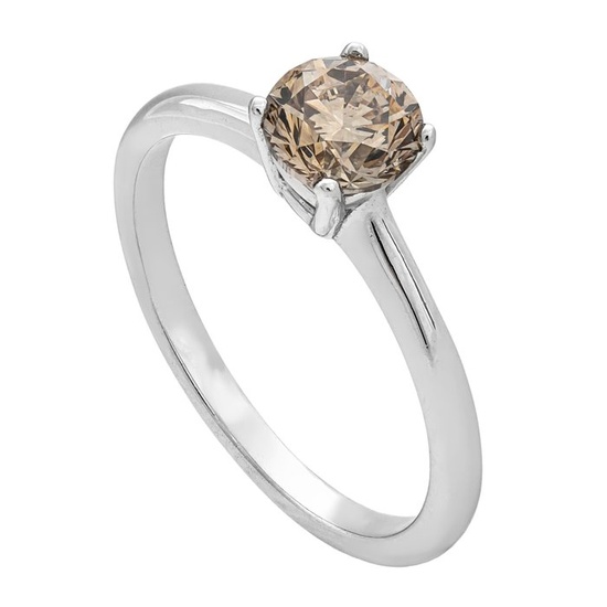 0.93 tcw SI1 Diamond Ring - 14 kt. White gold - Ring - 0.93 ct Diamond - 0.93 ct Diamonds - No Reserve Price