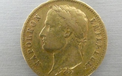 1 Coin of 40 frs gold Napoleon Emperor,...