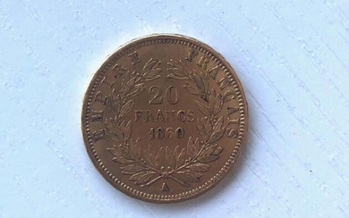 1 pièce de monnaie 20 F 1860