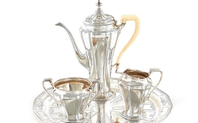 American silver individual coffee service, Tiffany & Co (4pcs)