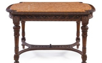 A Louis XVI Style Walnut Center Table
