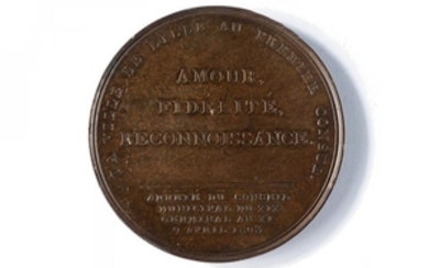 MEDAL OF THE TOWN OF LILLE DEDICATED TO NAPOLEON I
