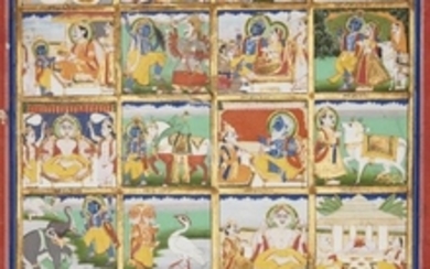 Twenty Four Avatars of Vishnu signed Ganesh...