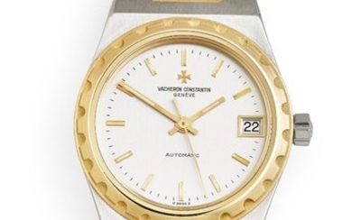 Vacheron Constantin: A gentleman's wristwatch of 18k gold and steel, ref. 46003. Mechanical movement with automatic winding and date. 1985.