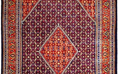 11 x 14 Black Semi Antique Persian Tabriz Rug