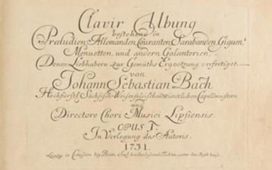 BACH Johann Sebastian (1685 1750). Clavir Ubung be…